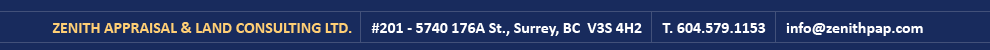 Zenith Appraisal & Land Consulting Ltd. 604.579.1153