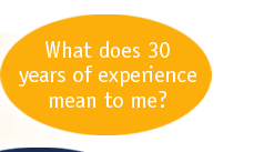 What does 30 years of experience mean to me?